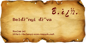 Belényi Éva névjegykártya